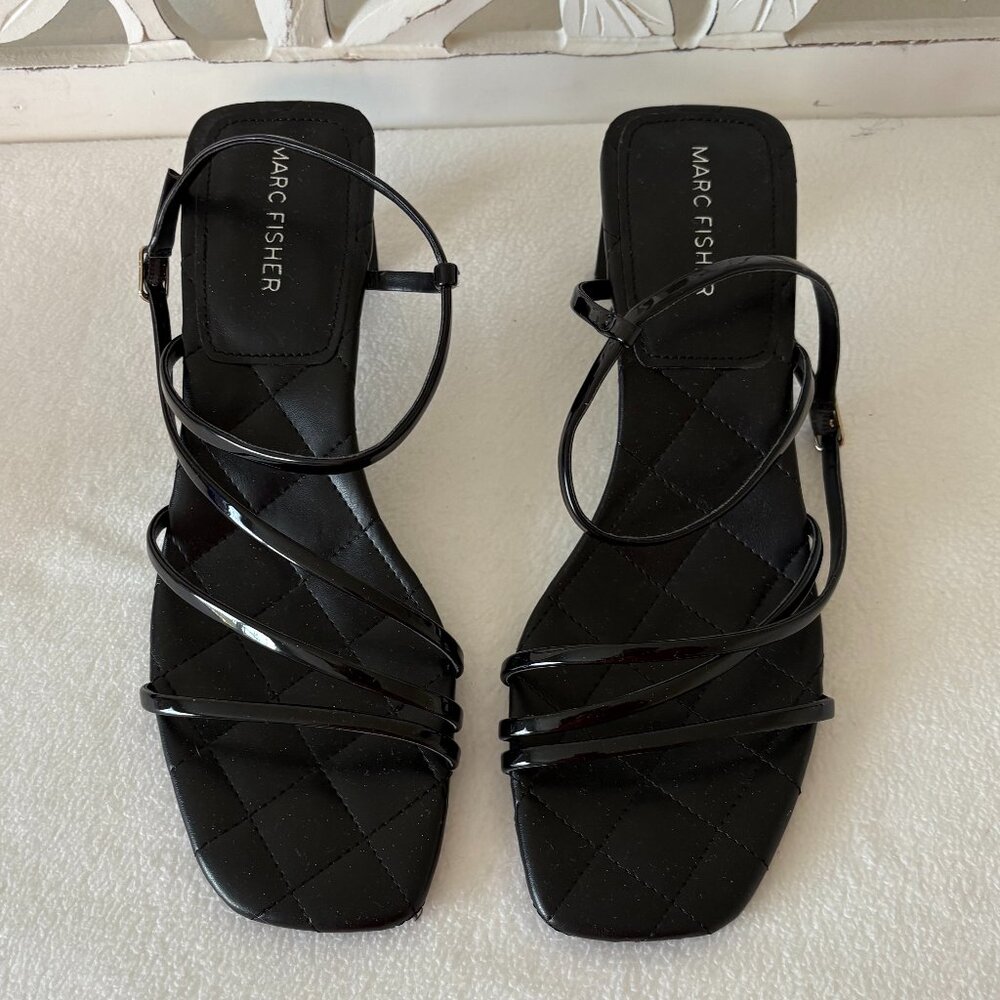 Marc Fisher Black Strappy Hamora Sandals